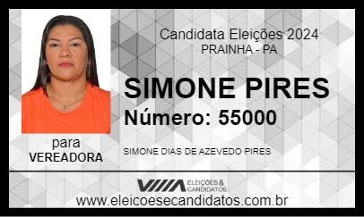 Candidato SIMONE PIRES 2024 - PRAINHA - Eleições