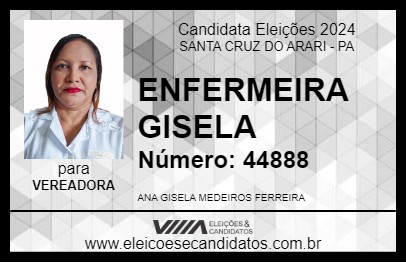 Candidato ENFERMEIRA GISELA 2024 - SANTA CRUZ DO ARARI - Eleições