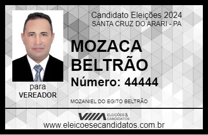 Candidato MOZACA BELTRÃO 2024 - SANTA CRUZ DO ARARI - Eleições