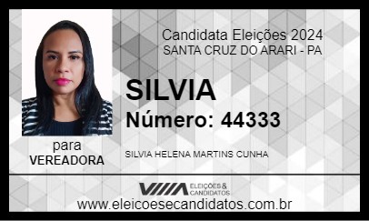 Candidato SILVIA 2024 - SANTA CRUZ DO ARARI - Eleições