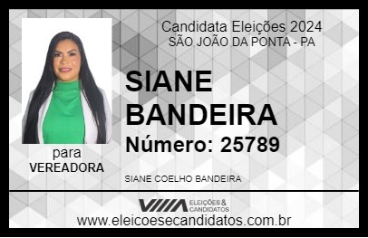 Candidato SIANE BANDEIRA 2024 - SÃO JOÃO DA PONTA - Eleições