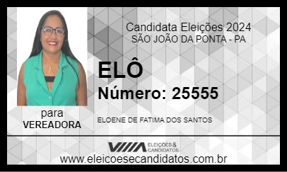 Candidato ELÔ 2024 - SÃO JOÃO DA PONTA - Eleições