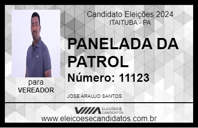 Candidato PANELADA DA PATROL 2024 - ITAITUBA - Eleições