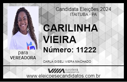 Candidato CARILINHA VIEIRA 2024 - ITAITUBA - Eleições