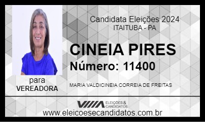 Candidato CINEIA PIRES 2024 - ITAITUBA - Eleições