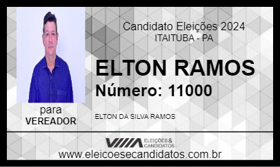 Candidato ELTON RAMOS 2024 - ITAITUBA - Eleições