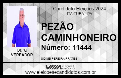 Candidato PEZÃO CAMINHONEIRO 2024 - ITAITUBA - Eleições