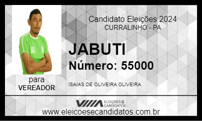 Candidato JABUTI 2024 - CURRALINHO - Eleições