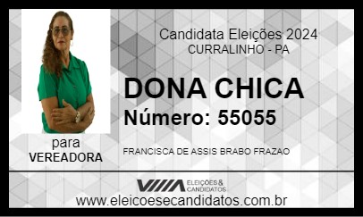 Candidato DONA CHICA 2024 - CURRALINHO - Eleições