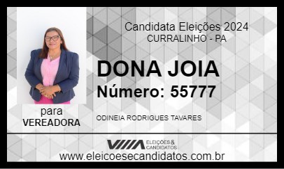 Candidato DONA JOIA 2024 - CURRALINHO - Eleições