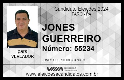 Candidato JONES GUERREIRO 2024 - FARO - Eleições