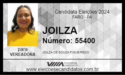 Candidato JOILZA 2024 - FARO - Eleições