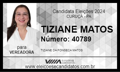 Candidato TIZIANE MATOS 2024 - CURUÇÁ - Eleições