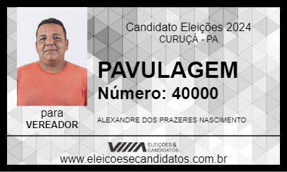 Candidato PAVULAGEM 2024 - CURUÇÁ - Eleições