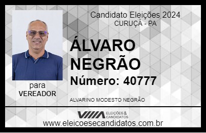 Candidato ÁLVARO NEGRÃO 2024 - CURUÇÁ - Eleições