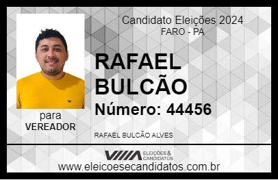 Candidato RAFAEL BULCÃO 2024 - FARO - Eleições