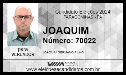 Candidato JOAQUIM 2024 - PARAGOMINAS - Eleições