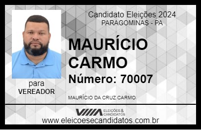 Candidato MAURÍCIO CARMO 2024 - PARAGOMINAS - Eleições