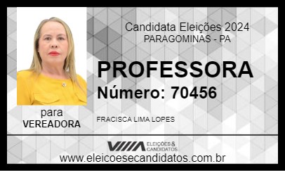 Candidato PROFESSORA 2024 - PARAGOMINAS - Eleições