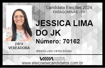 Candidato JESSICA LIMA DO JK 2024 - PARAGOMINAS - Eleições