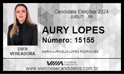 Candidato AURY LOPES 2024 - JURUTI - Eleições