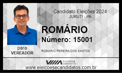 Candidato ROMÁRIO 2024 - JURUTI - Eleições