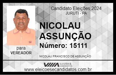 Candidato NICOLAU ASSUNÇÃO 2024 - JURUTI - Eleições