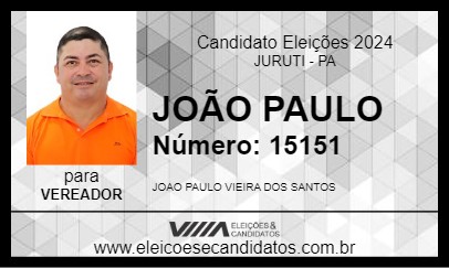 Candidato JOÃO PAULO 2024 - JURUTI - Eleições