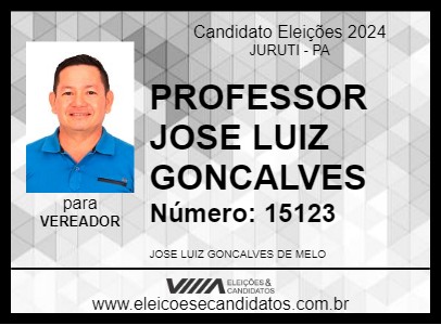 Candidato PROFESSOR JOSE LUIZ GONCALVES 2024 - JURUTI - Eleições