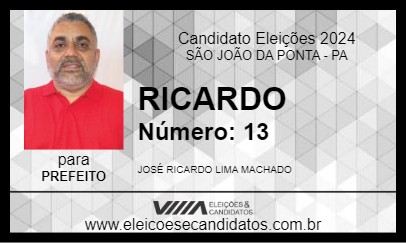 Candidato RICARDO 2024 - SÃO JOÃO DA PONTA - Eleições