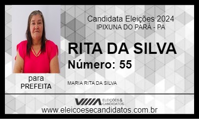 Candidato RITA DA SILVA 2024 - IPIXUNA DO PARÁ - Eleições