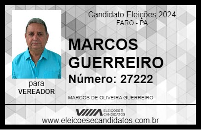 Candidato MARCOS GUERREIRO 2024 - FARO - Eleições