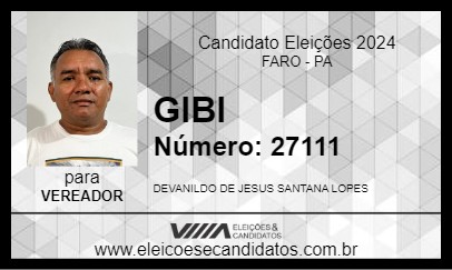 Candidato GIBI 2024 - FARO - Eleições