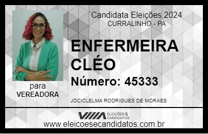 Candidato ENFERMEIRA CLÉO 2024 - CURRALINHO - Eleições