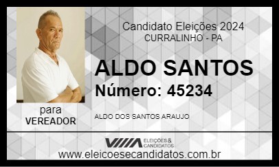 Candidato ALDO SANTOS 2024 - CURRALINHO - Eleições