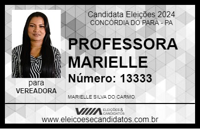 Candidato PROFESSORA MARIELLE 2024 - CONCÓRDIA DO PARÁ - Eleições