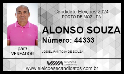 Candidato ALONSO SOUZA 2024 - PORTO DE MOZ - Eleições