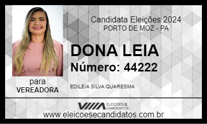 Candidato DONA LEIA 2024 - PORTO DE MOZ - Eleições