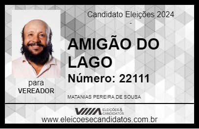 Candidato AMIGÃO DO LAGO 2024 - NOVO REPARTIMENTO - Eleições