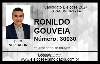 Candidato RONILDO GOUVEIA 2024 - PARAGOMINAS - Eleições