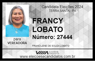 Candidato FRANCY LOBATO 2024 - TERRA SANTA - Eleições