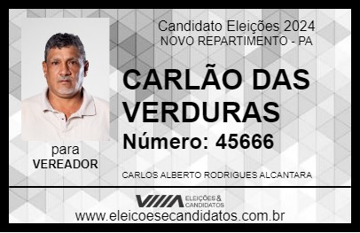 Candidato CARLÃO DAS VERDURAS 2024 - NOVO REPARTIMENTO - Eleições