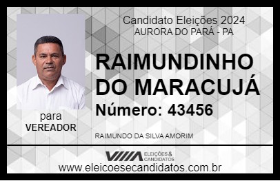 Candidato RAIMUNDINHO DO MARACUJÁ 2024 - AURORA DO PARÁ - Eleições