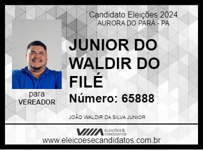 Candidato JUNIOR DO WALDIR DO FILÉ 2024 - AURORA DO PARÁ - Eleições