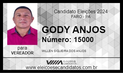 Candidato GODY ANJOS 2024 - FARO - Eleições