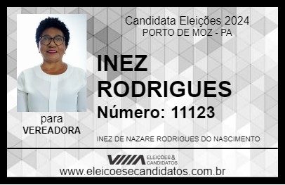 Candidato INEZ RODRIGUES 2024 - PORTO DE MOZ - Eleições