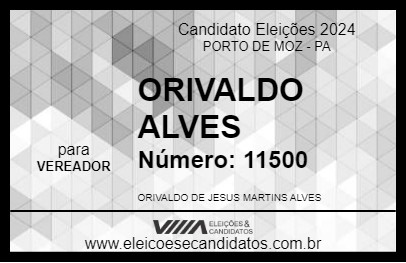 Candidato ORIVALDO ALVES 2024 - PORTO DE MOZ - Eleições