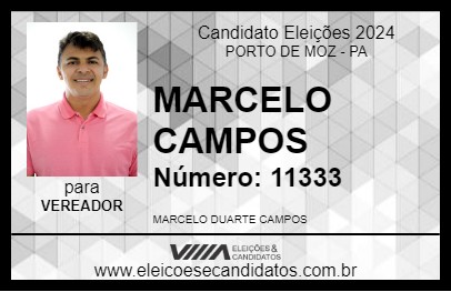 Candidato MARCELO CAMPOS 2024 - PORTO DE MOZ - Eleições