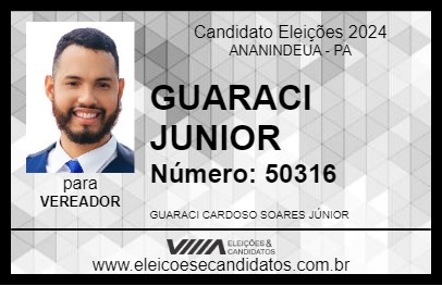 Candidato GUARACI JUNIOR 2024 - ANANINDEUA - Eleições