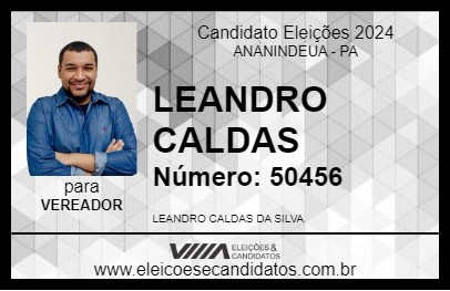 Candidato LEANDRO CALDAS 2024 - ANANINDEUA - Eleições